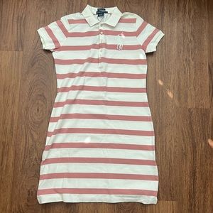 Polo Ralph Lauren striped Big Pony the Skinny Polo Cotton Mesh Dress